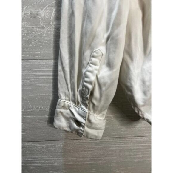 Anthropologie Holding‎ Horses Prairie White Chambray Shirt Small - Picture 8 of 8